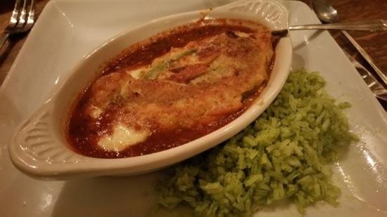 Cafe Pasqual's signature dishes Huevos Motuleños
Chile Relleno
Smoked Trout Hash